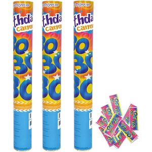 Set van 3 confetti shooters - VERJAARDAG 30 JAAR - lengte 40 cm - met bedrukte confetti 30 jaar - reikwijdte 5-6 meter hoog