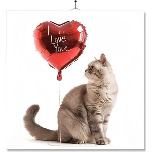 Tegel Met Opdruk | Geschenk | Wc | Toilet | I Love You | Chincilla Kat