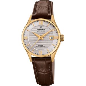 Festina Swiss Made Horloge - Festina dames horloge - Goud - diameter 29 mm - goud gecoat roestvrij staal