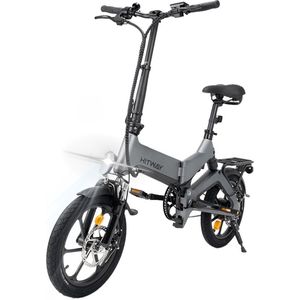 P4B - Elektrische Vouwfiets - Hitway - Elektrische Fiets - E-bike - Stadsfiets - 250W - 1 Jaar Garantie - Legaal openbare weg - Grijs