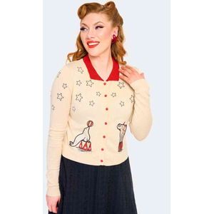 Voodoo Vixen - Circus Collar Cardigan - M - Creme