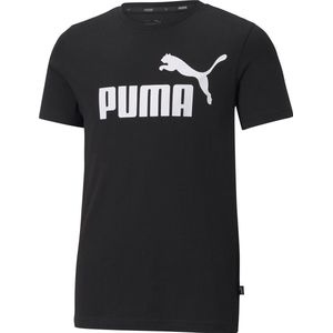 PUMA ESS Logo Tee B Jongens T-shirt - Zwart - Maat 176