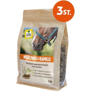 VITALstyle Healthies Met Kamille - Paardensnoepjes - Laag In Suiker - 1 kg - 3 stuks