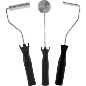 Glasvezel Bubble Lamineerrol Set van 3 - Ideaal voor GRP FRP-harswerk - Aluminium ABS-handvat