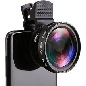 Telefoon Camera Lens Set - Fisheye & Groothoek - Professionele Kwaliteit - Verbeter je Mobiele Fotografie - Compatibel met de Meeste Smartphones - Transformeer je Smartphone in een Krachtige Camera - Lens Attachment