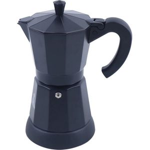 Mrs. Jones® Koffie Percolator - Moka pot - Espressopot - Hittebestendig handvat - Klassiek ontwerp - Elektrisch - 300ML - Zwart