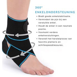 Enkel brace - Enkel Bandage - Voet brace - Enkelsteun - Enkelondersteuning - Zwart - Universeel