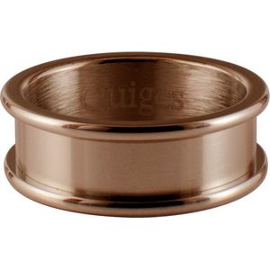 Quiges Stapelring Ring - Basisring  - Dames - RVS roségoudkleurig - Maat 18.5 - Hoogte 6mm