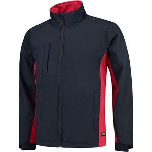 Tricorp Soft Shell Jack Bi-Color - Workwear - 402002 - Navy-Rood - maat XL