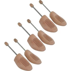 Multipack 3 paar houten spiraalveerschoenspanners van formaat. 36-48 (set van 3 paar) multiverpakking