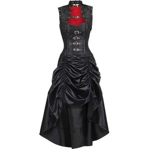 Attitude Corsets - Steampunk Lange korset jurk - L - Zwart