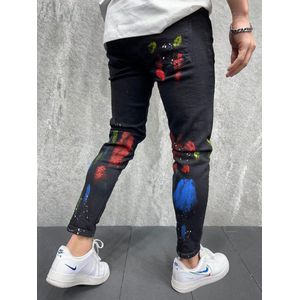 Jeans Mannen Fit Skinny Slim Jeans Mannen Stretch Broek Heren Denim Jeans 2Y PROMUIM |Manen spijkerbroek | Heren jeans - Skinny Fit Jeans voor mannen - Skinny Fit Jeans Jeans voor heren Regular fit Denim W33