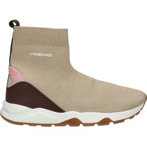 Vingino Gina Hoge sneakers - Meisjes - Beige - Maat 40