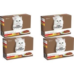 Gourmet Gold Multipack 12x85 g - Kattenvoer - 4 x Vleesmix&Vlees