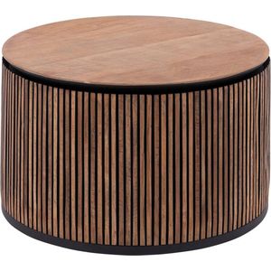 Goossens - Adel - Salontafel - Bruin - Hout - Rond - 60 x 35 x 60 cm