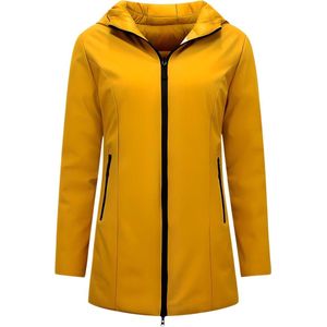 Lange Gewatteerde Jas Dames - Puffer jacket - Geel