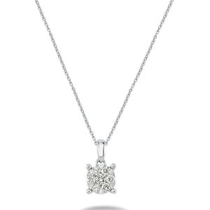 0.14 ct diamant witgoud ketting briljant