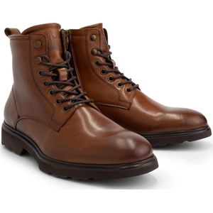 DenBroeck Foundry St. Hoge heren veterschoenen - Gevoerde boots - Cognac Bruin Leer