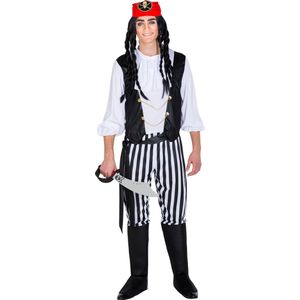 dressforfun - Herenkostuum piraat Captain Stijfbeen S - verkleedkleding kostuum halloween verkleden feestkleding carnavalskleding carnaval feestkledij partykleding - 300696