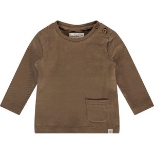 A Tiny Story baby t-shirt long sleeve Unisex T-shirt - coffee - Maat 62