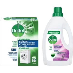 Dettol - Washing Machine Cleaner Duo - Laundry Sanitizer Lavender - Voordeelverpakking