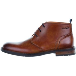 VANLIER - Heren Veterschoenen Boston Cognac - Bruin - Maat 44