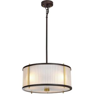 Elstead Lighting LED Pendelarmatuur Corona | 3X E27 Max 60W | Dimbaar | Museum Bronze Dark Brown Painted/ Aged Brass