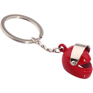 Sleutelhanger - Scooterhelm - Rood - Integraalhelm - Motorhelm - Mooie Accessoire