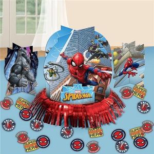 Amscan - Marvel - Spiderman - Spider-man - Superheld - Tafeldecoratie set - Versiering - Kinderfeest - Themafeest - Verjaardag.
