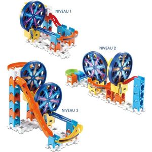 Vtech-Knikkerset - Marble Rush - Knikkerbaan - Expansion Kit Electronic - Fun Fair Set Circuit 26 Onderdelen Baan met Hellingen + 4 Jaar - Motorische vaardigheden - creativiteit