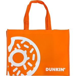 Dunkin' Stevige Boodschappentas Shopper – Oranje – Polyamide – 1 Stuk