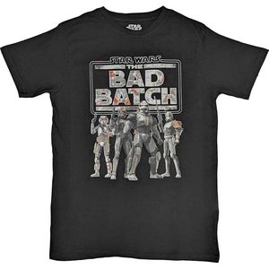 Disney Star Wars - The Bad Batch Heren T-shirt - 2XL - Zwart