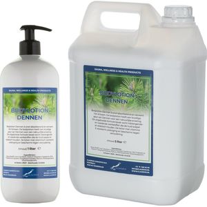Bodylotion Dennen 1 Liter met gratis pompje - hervulbaar + Jerrycan 5 liter navulling
