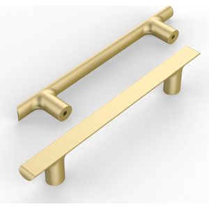 Kilkuran® Elegante Gouden Handgrepen Set voor Keukenkasten en Meubels, 10 Stuks, 128 mm