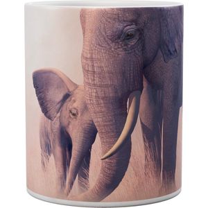 Olifanten Echo And Ebony - Elephants - Mok 440 ml