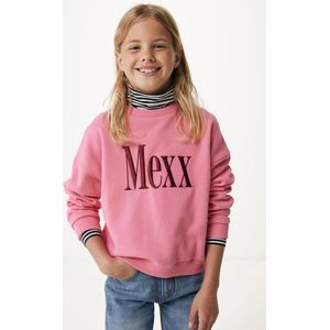Oversized Crew Neck Sweater With Embroidery Meisjes - Bright Roze - Maat 158-164