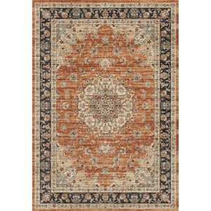 Vintage Laagpolig carpet - Vloerkleed - 160 x 230 cm - terra