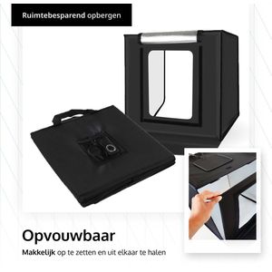 Professionele Fotostudio Box inclusief Tripod - LED verlichting - Lightbox Fotografie - Fotobox - Productfotografie Foto Studio - 40 x 40 x 40 cm - 6 Achtergronden