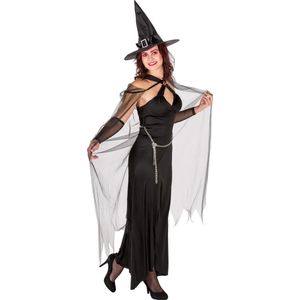 dressforfun - Vrouwenkostuum koningin der duisternis XL - verkleedkleding kostuum halloween verkleden feestkleding carnavalskleding carnaval feestkledij partykleding - 300035