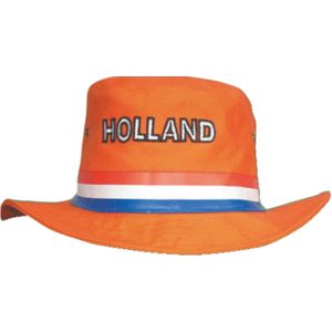 Bucket Hat oranje Holland met leeuw en rood-wit-blauwe vlag | WK Voetbal Qatar 2022 | Nederlands elftal zonnehoedje | Nederland supporter | Holland souvenir