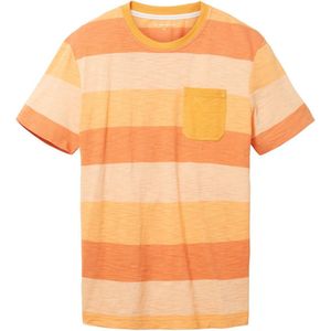 Tom Tailor Korte mouw T-shirt - 1035616 Oranje (Maat: L)