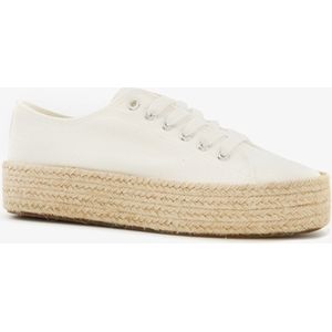 Blue Box dames sneakers met jute zool wit - Maat 40