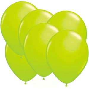 32x stuks Neon fel groene latex ballonnen 25 cm - Feestversiering/feestartikelen