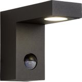 Lucide TEXASIR - Wandspot / Wandlamp Binnen/Buiten - LED - 1x7W 3000K - IP54 - Bewegingssensor - Antraciet