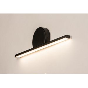 Zwarte Wandlamp met Geïntegreerd Led Dimbaar Zonder Dimmer