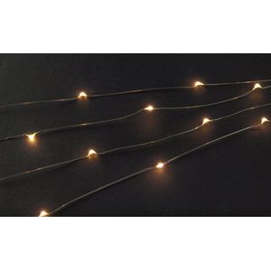 Cascade draadverlichting lichtsnoer - 100 leds - warm wit - 10 lichtdraden