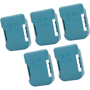 5-delig batterijrek batterijhouders voor Makita 18V-bevestigingsmiddelen (blauw)