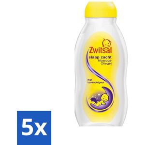 Zwitsal - Lavendel - Massageolie - Ontspannend - Voor Baby & Volwassene - 200 ml - Bulkverpakking - 5 stuks