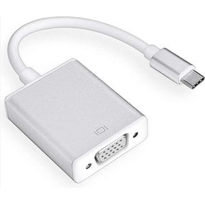 *** USB-C naar VGA Adapter geschikt voor Macbook/Chromebook/Acer/ Dell/HP/Lenovo - Hub - Laptop Computer - van Heble® ***