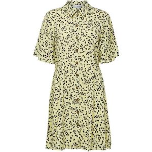 Selected SLFUMA 2/4 SHORT AOP SHIRT DRESS M casual jurk dames geel